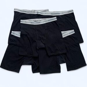 Gildan Men’s Used Size Medium Black Gray Boxer Briefs 5 Pairs